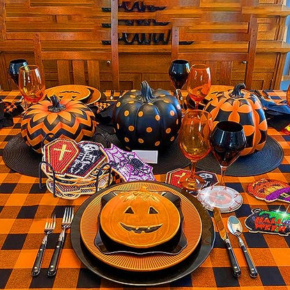 Diy 8pcs/set Halloween  Diamond Painting Coasters with Holder