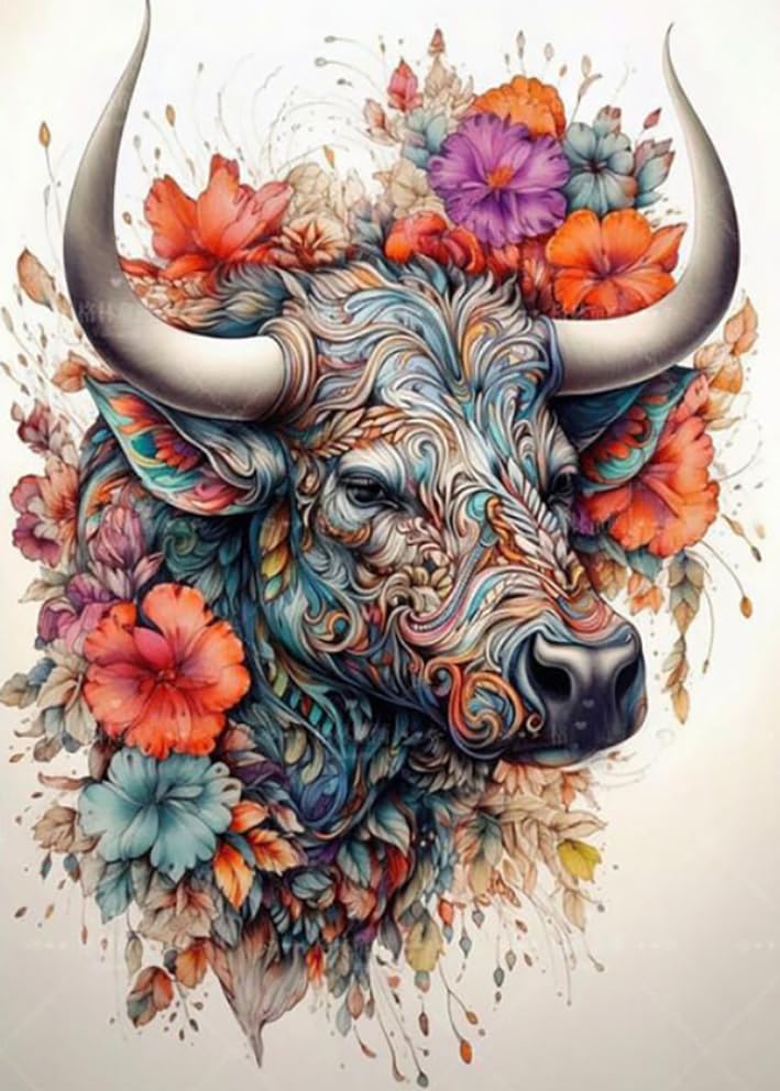 Cow Flower | Diamond Painting