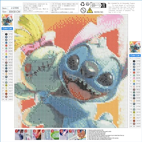 Stitch Is Holding A Doll | Diamond Painting