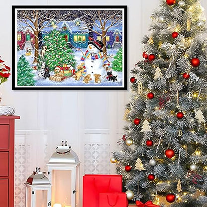 Animal Snowman Christmas | Diamond Painting