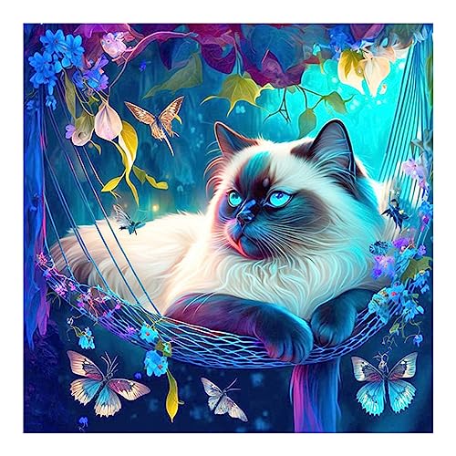 Cat with Butterfly | Diamond Painting