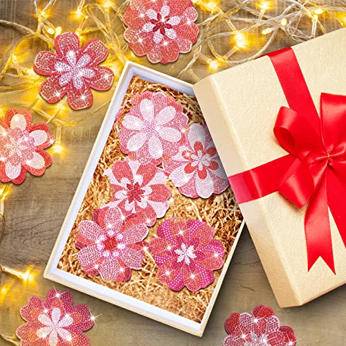 Diy 10pcs/set Flower  Diamond Painting Coasters with Holder