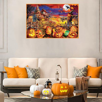 Pumpkin House Halloween | Diamond Painting