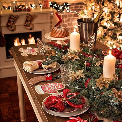 Diy 8pcs/set Christmas  Diamond Painting Coasters with Holder