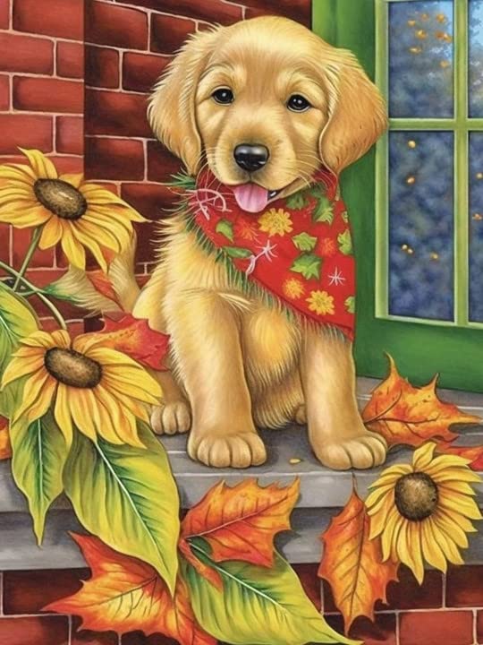 Yellow Labrador Dog | Diamond Painting