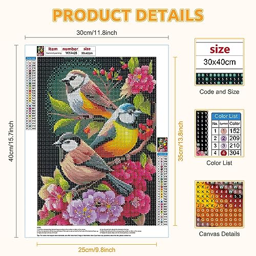 Birds On The Flower | Diamond Painting