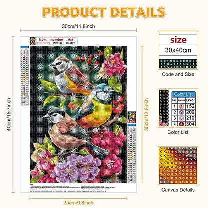 Birds On The Flower | Diamond Painting