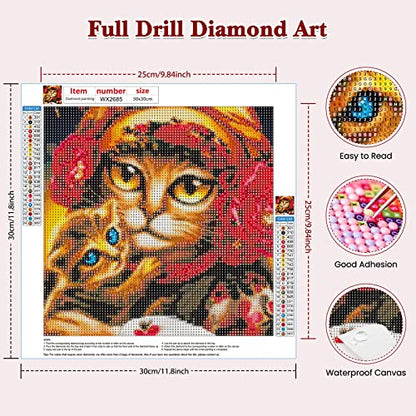 Cat And Flower | Diamond Painting