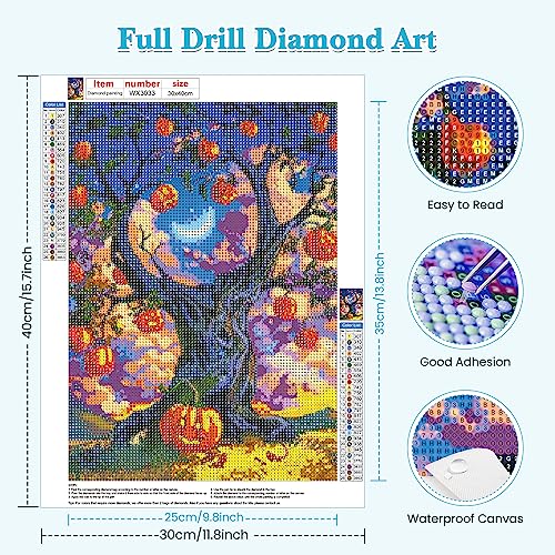 Pumpkin Tree Halloween | Diamond Painting