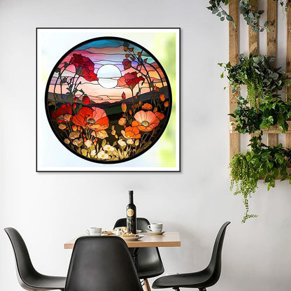 Glass Stained Flowers | Diamond Painting