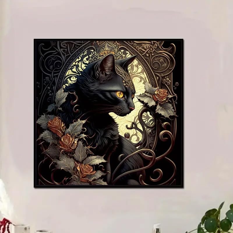 Black Midnight Cat | Diamond Painting