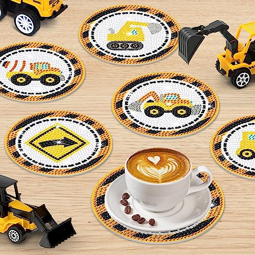 Diy 8pcs/set  Diamond Painting Coasters with Holder