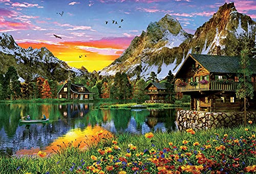 Mountain And House | Diamond Painting