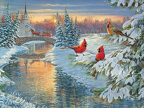 Cardinal Birds Christmas | Diamond Painting