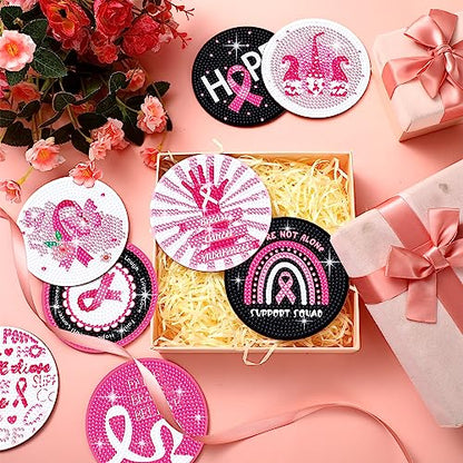 Diy 8pcs/set  Diamond Painting Coasters with Holder