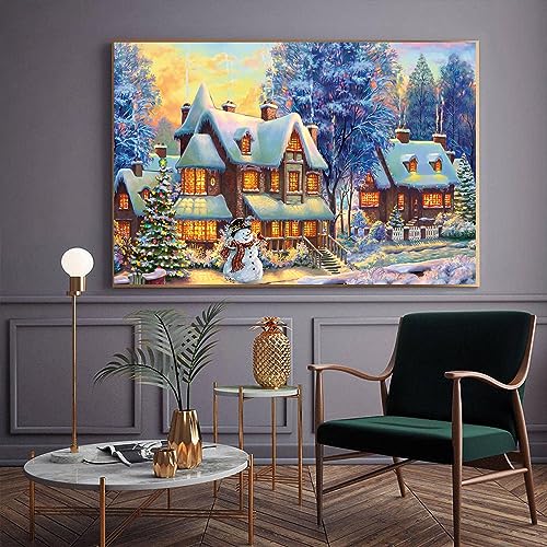 House Snowman Christmas | Diamond Painting