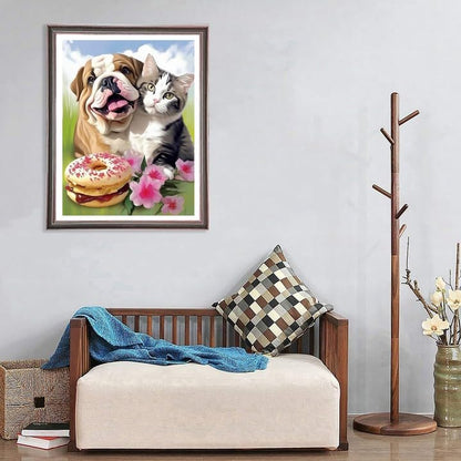 Dog English Bulldog | Diamond Painting