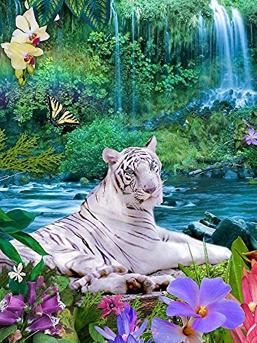 White Tiger Blue Eyes | Diamond Painting