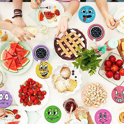 Diy 8pcs/set  Diamond Painting Coasters with Holder