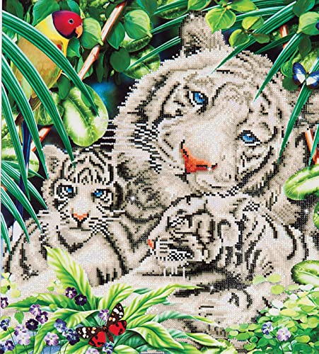 White Tiger Blue Eyes | Diamond Painting