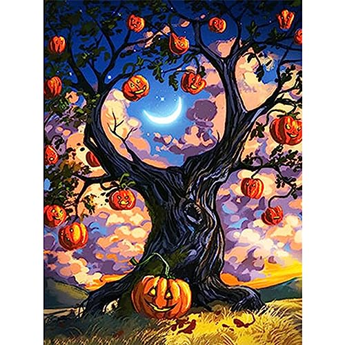 Pumpkin Tree Halloween | Diamond Painting