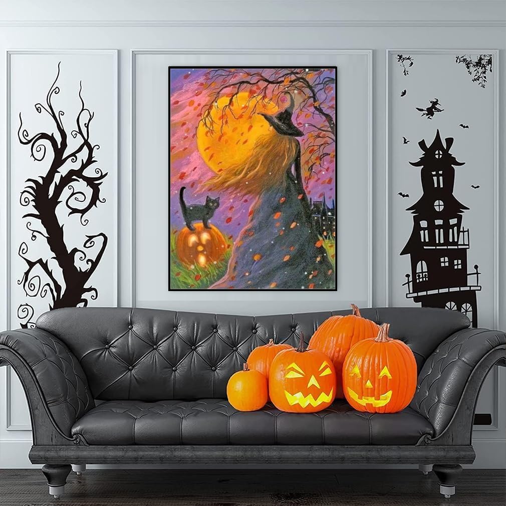 Witch Cat Halloween | Diamond Painting