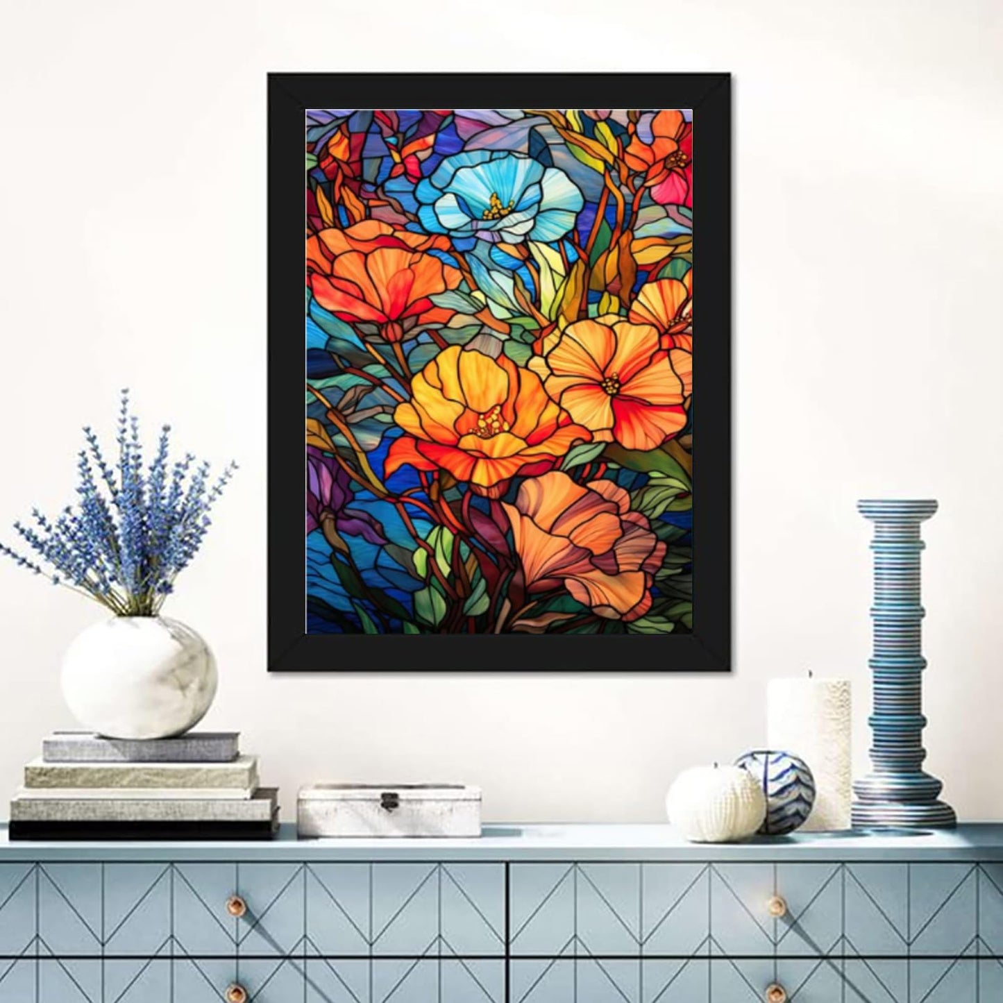 Glass Stained Flowers | Diamond Painting