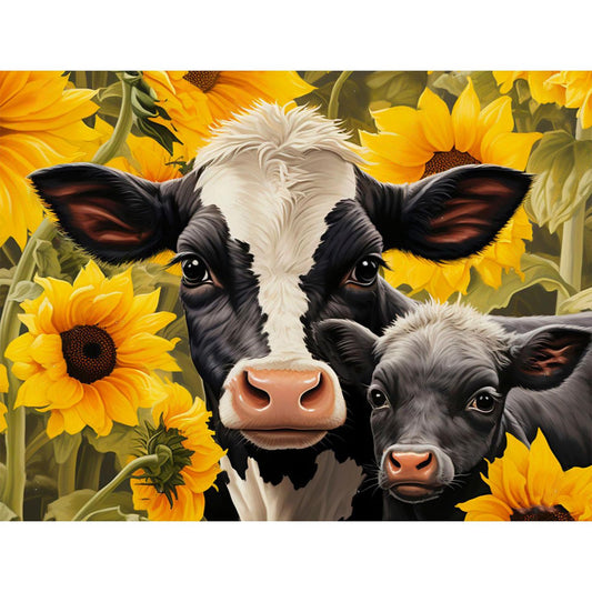 Sunflower Cow | Diamond Painting