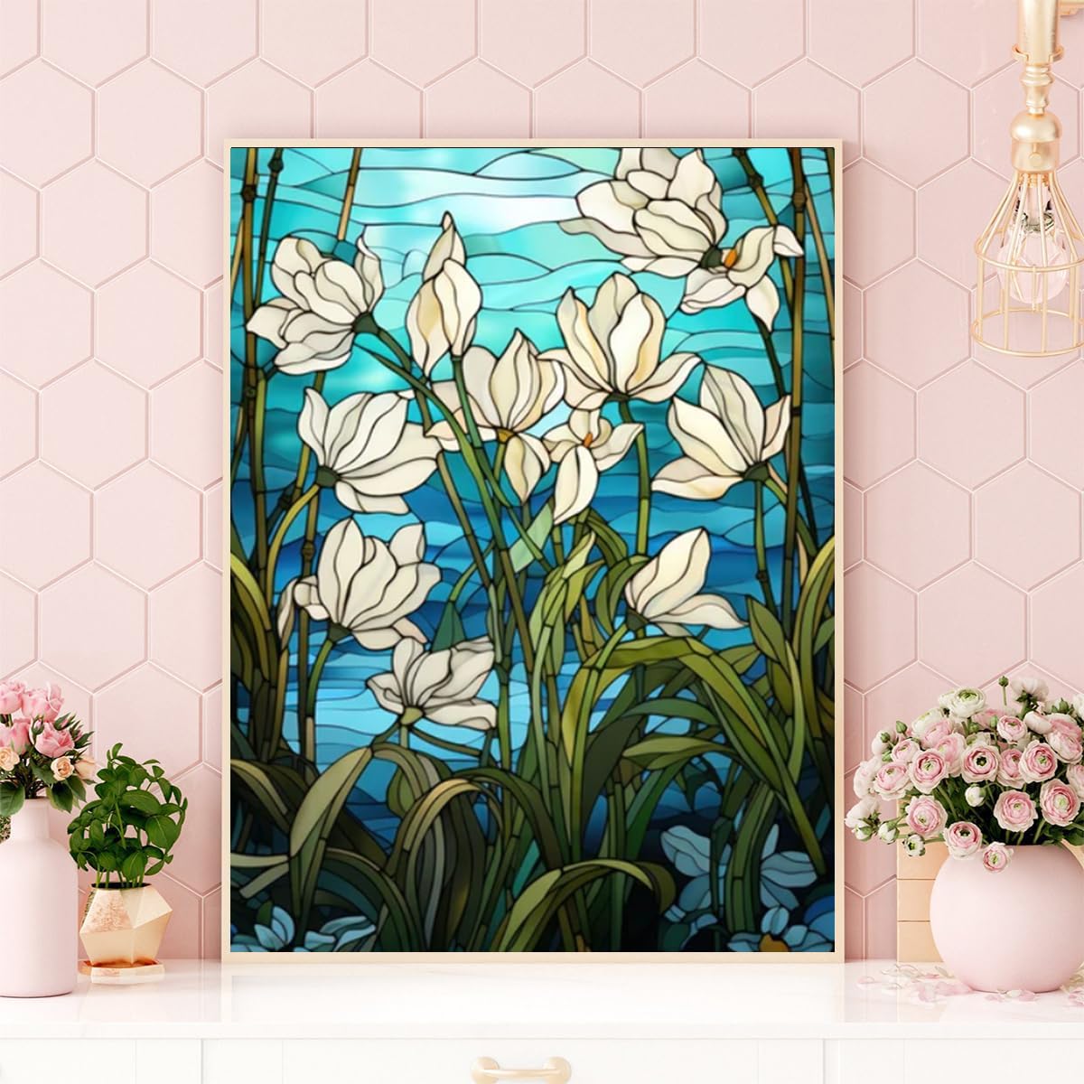 Glass Stained Flowers | Diamond Painting