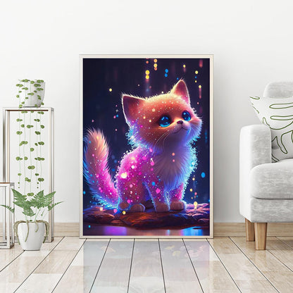 Colorful Midnight Cat | Diamond Painting