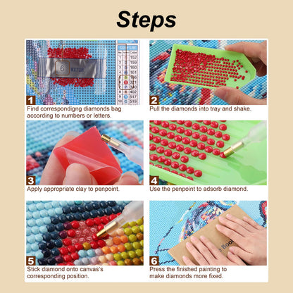 Glass Stained Flowers | Diamond Painting