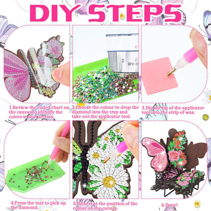 Diy 8pcs/set  Diamond Painting Coasters with Holder