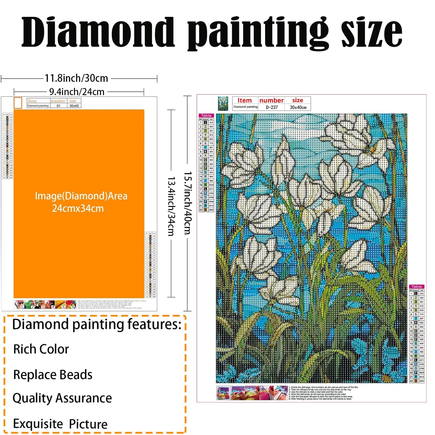 Glass Stained Flowers | Diamond Painting