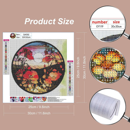 Glass Stained Flowers | Diamond Painting